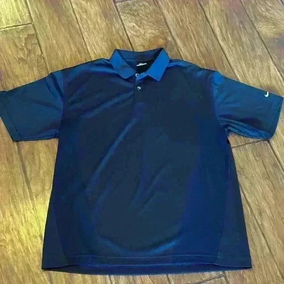Nike Golf Navy Blue Dri-Fit Short Sleeve Polo Men’s Size Large - Picture 2 of 7